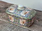 William Morris Blue Pimpernel Floral Patterned Butter Dish