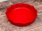 Red Wavy Edge Baking / Pie Dish, 27cm