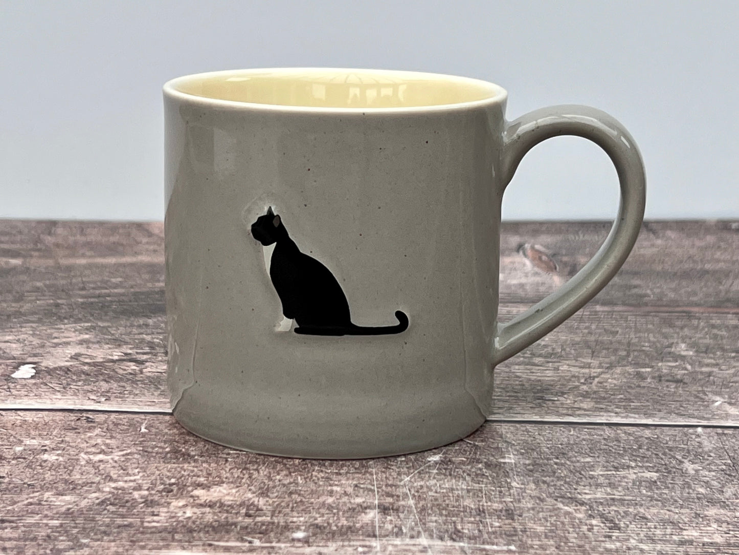 Grey Black & White Cat Mug