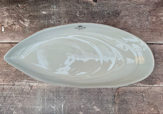 White Mussel Shaped Dish, 31cm