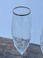 Set of 2 Peony Pattern Champagne Flute Glasses