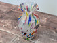 Multi-Coloured Speckled Glass Murano Style Vase, 13.5cm