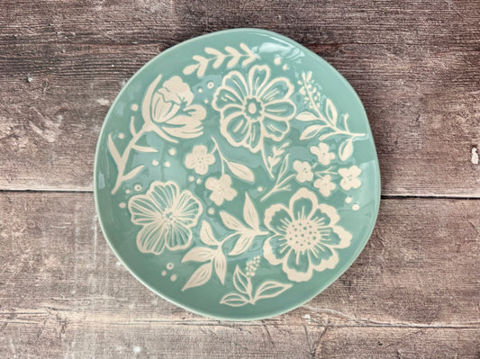 Flower Patterned Plate, 21cm