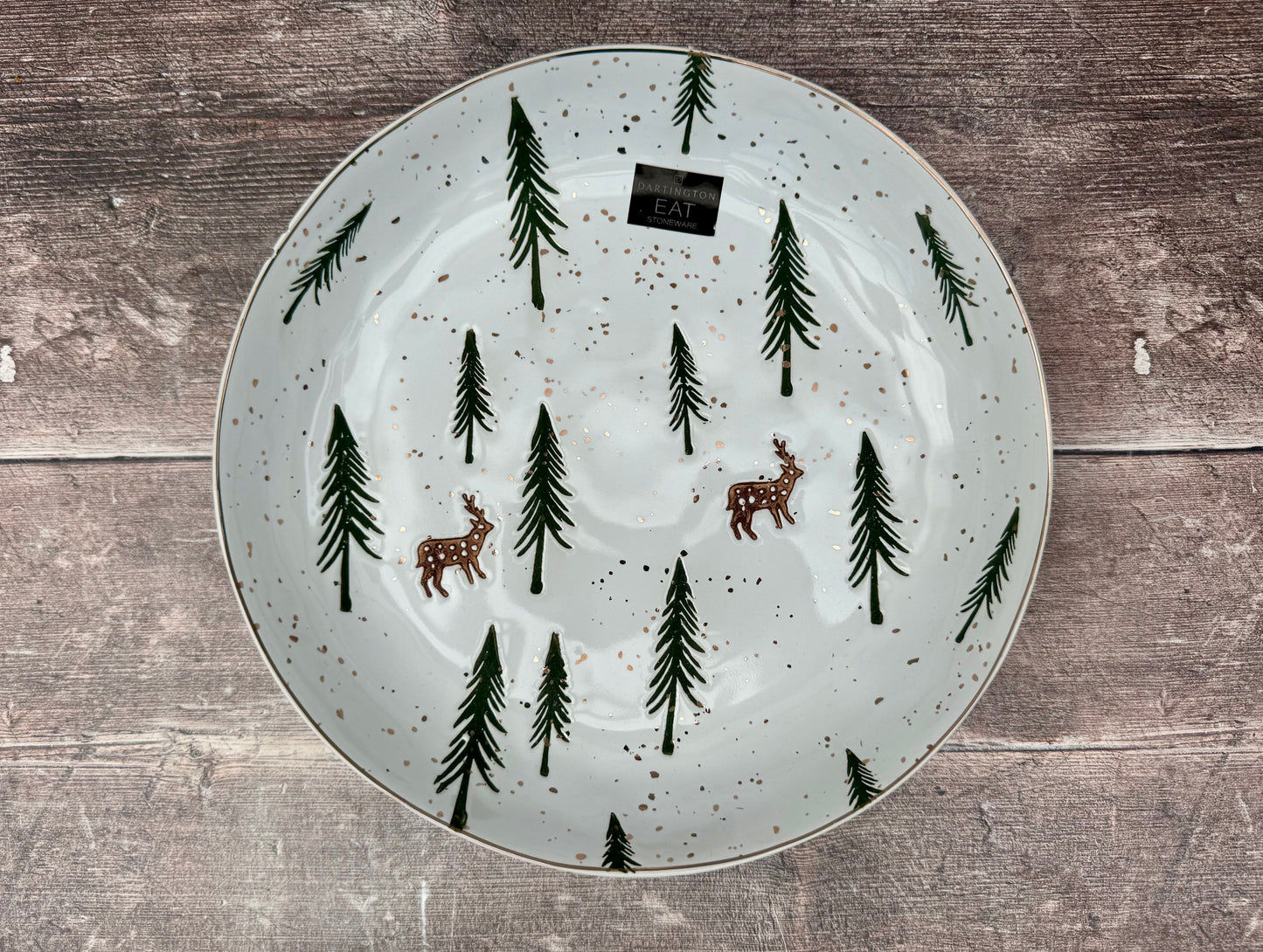 Dartington Reindeer Patterned Pasta/Serving Bowl, 25cm