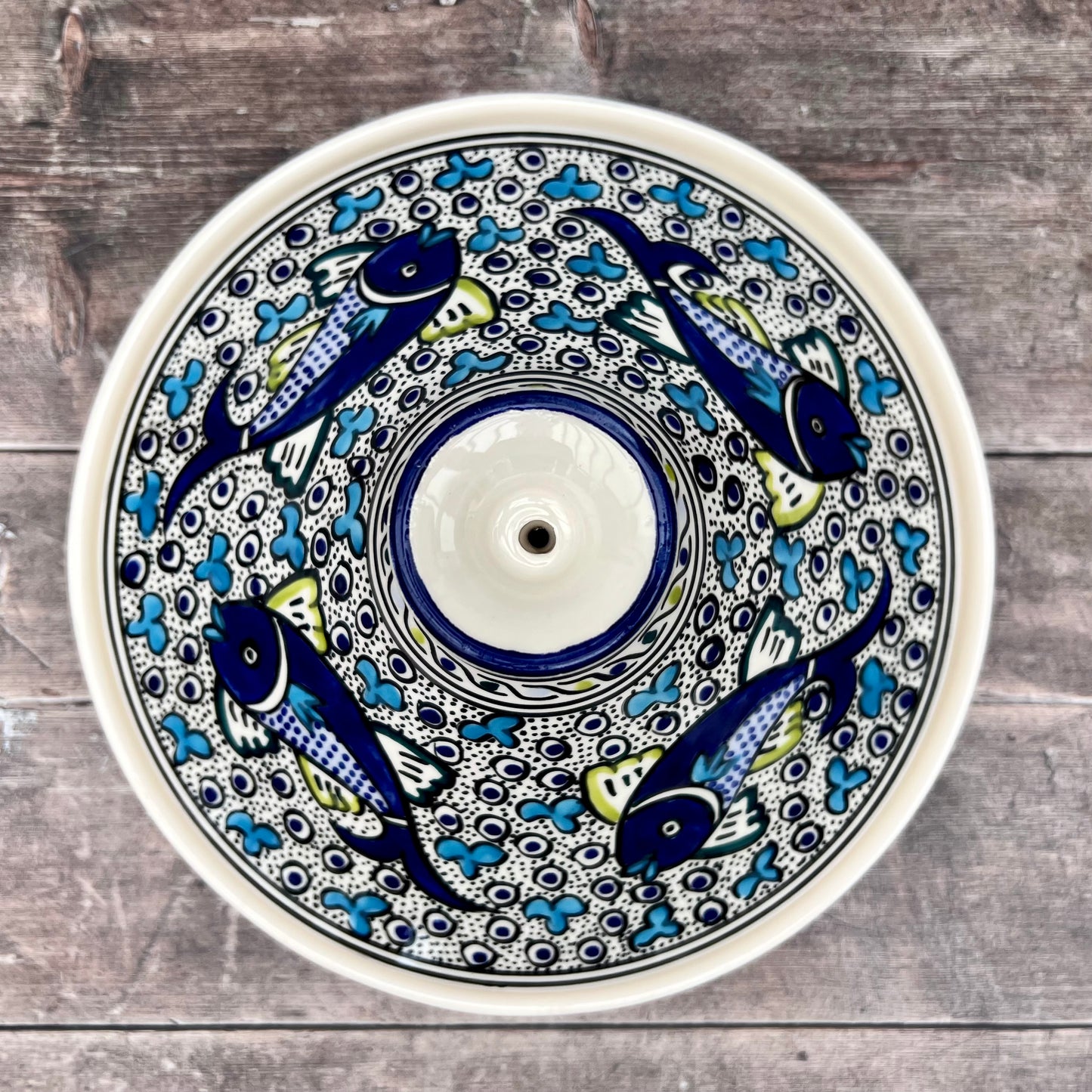 Fish Patterned Tagine, 31.5cm