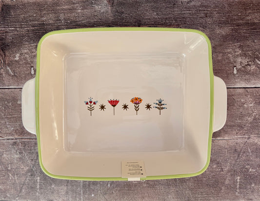 Cath Kidston Flower Patterned Rectangular Baking Dish, 28cm