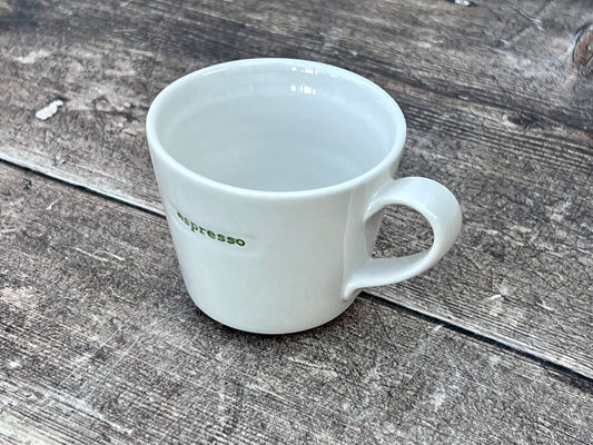 White ‘espresso’ Mug in Green