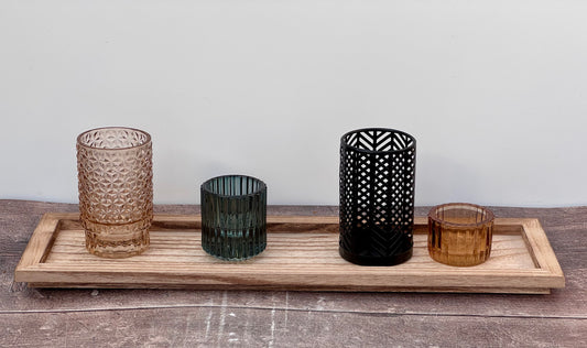 Tray with 4 Tea Light Candle Holders