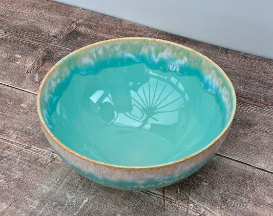 Turquoise Deep Serving Bowl, 23.5cm