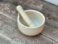 Scandi Home Pale Cream Smooth Pestle and Mortar