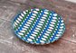 Blue, Green and White Patterned Plate, 18.5cm