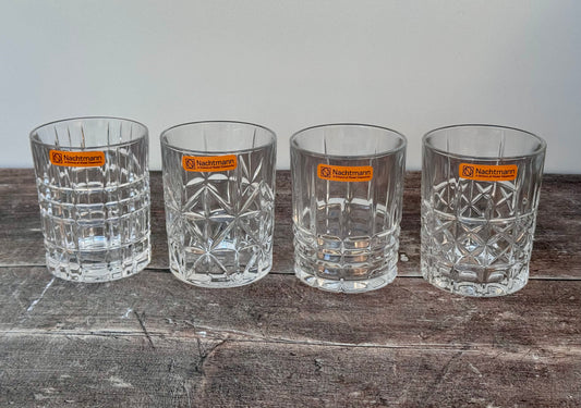 Nachtmann Crystal Whiskey Glasses, Box of 4