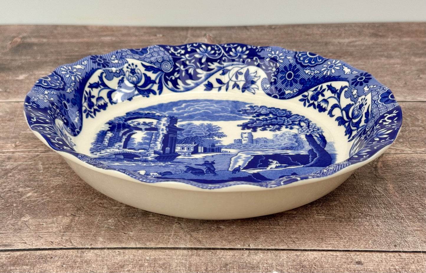 Spode Blue Italian Patterned Baking / Pie Dish, 26cm