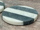 Set of 2 Black and White Marble Coasters