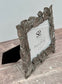 Silver Tone Leaf Patterned Photo Frame, 5’ x 7’