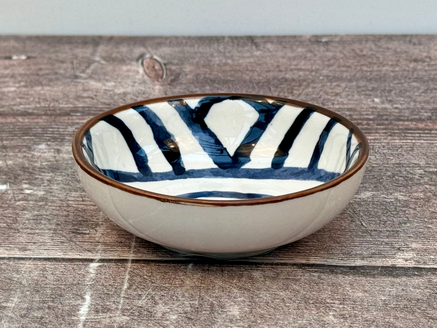 Blue and White Moon Design Dipping Bowl, 9cm