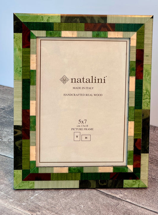 Natalini Green Marquetry Photo Frame 5 x 7