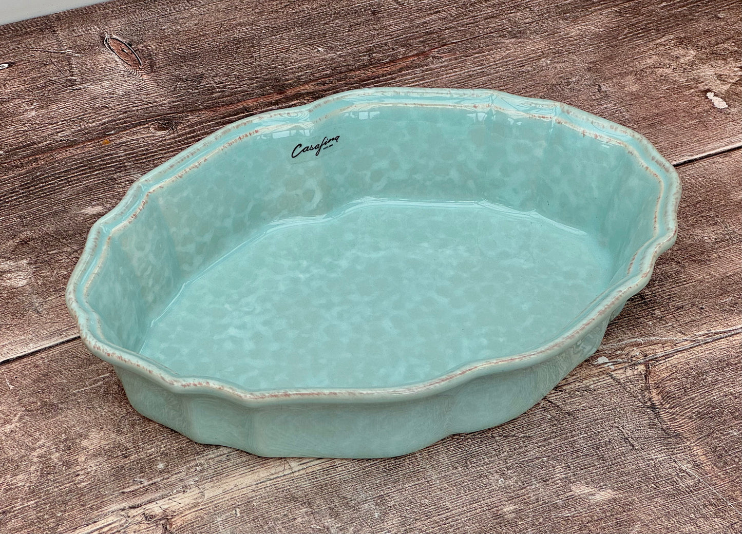 Turquoise Oval Baking Dish, 25.5cm