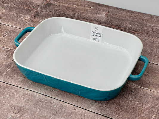 Teal Large Rectangular Baking Dish, 36cm