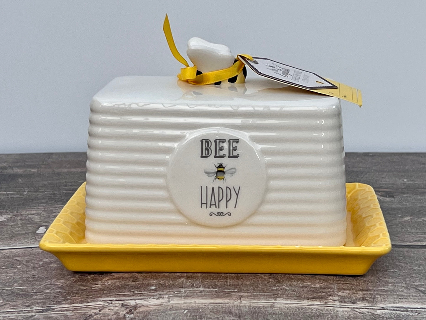 Bee Happy Butter Dish