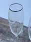 Set of 2 Peony Pattern Champagne Flute Glasses