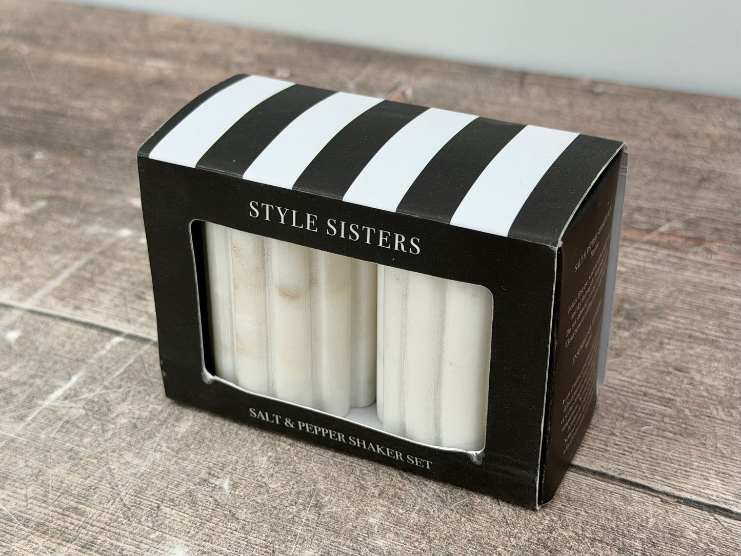 White Marble Salt and Pepper Shakers