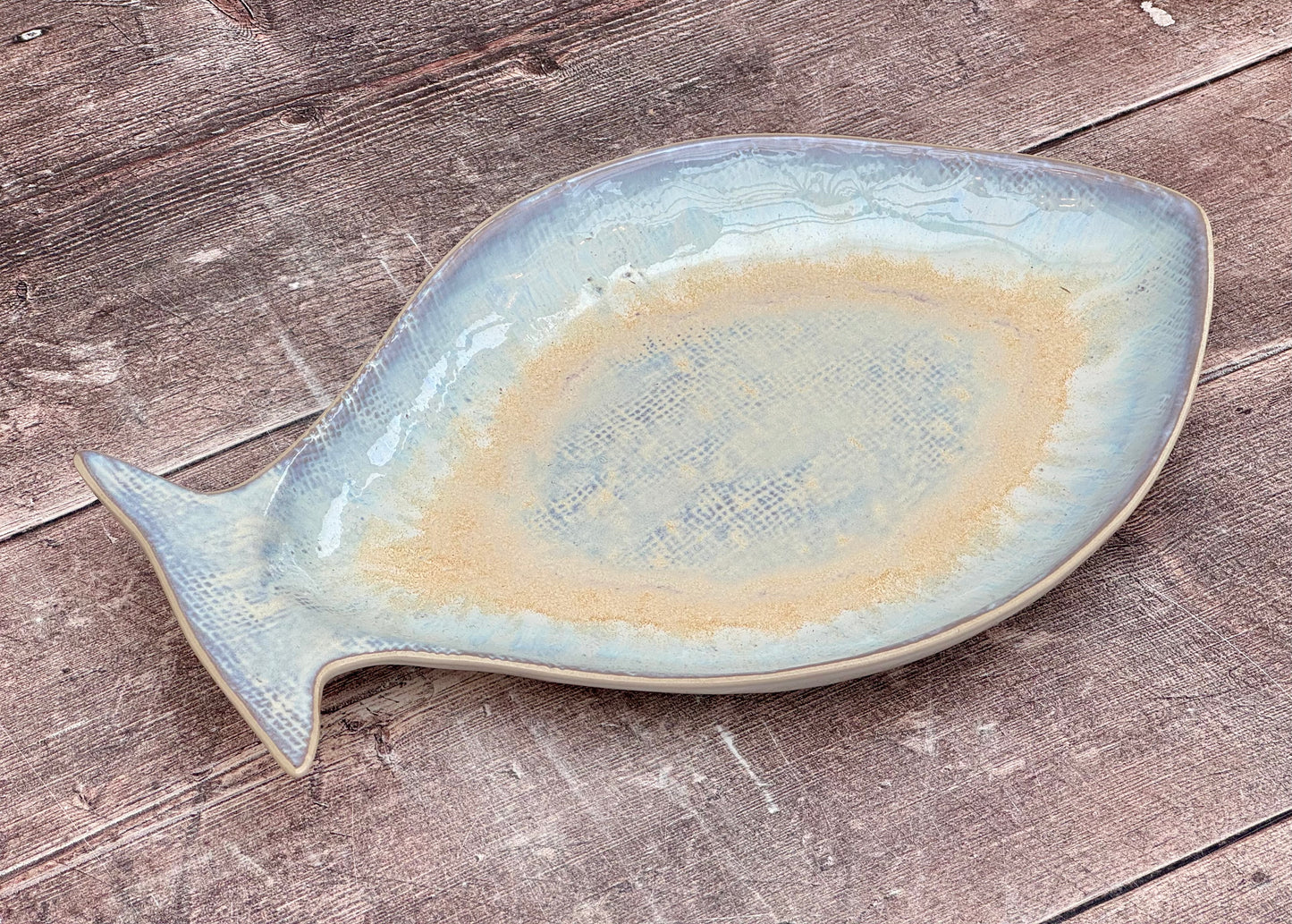 White Fish Serving Plate, 30cm