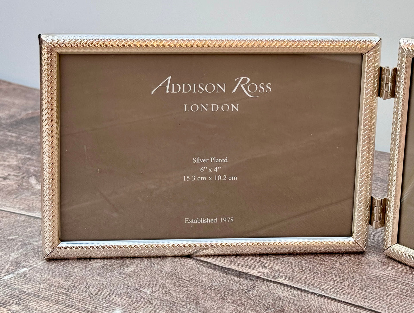 Addison Ross Silver Plated Spotted Double Frame, 4 x 6