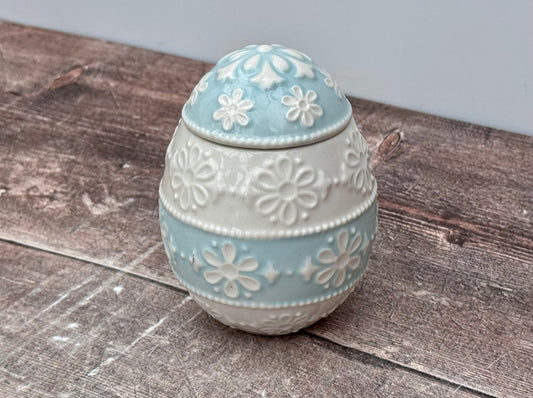 Blue Egg Ceramic Candle