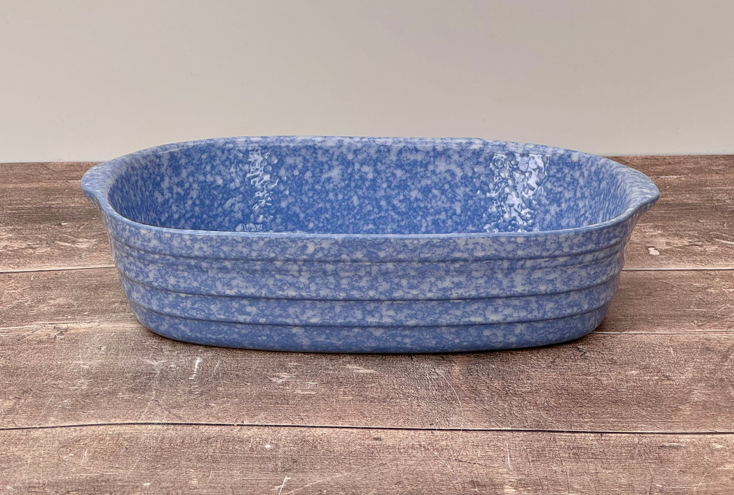 Blue Speckled Rectangular Baking Dish, 30.5cm