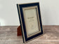 Natalini Navy with Wide Chequered Border Photo Frame 4 x 6