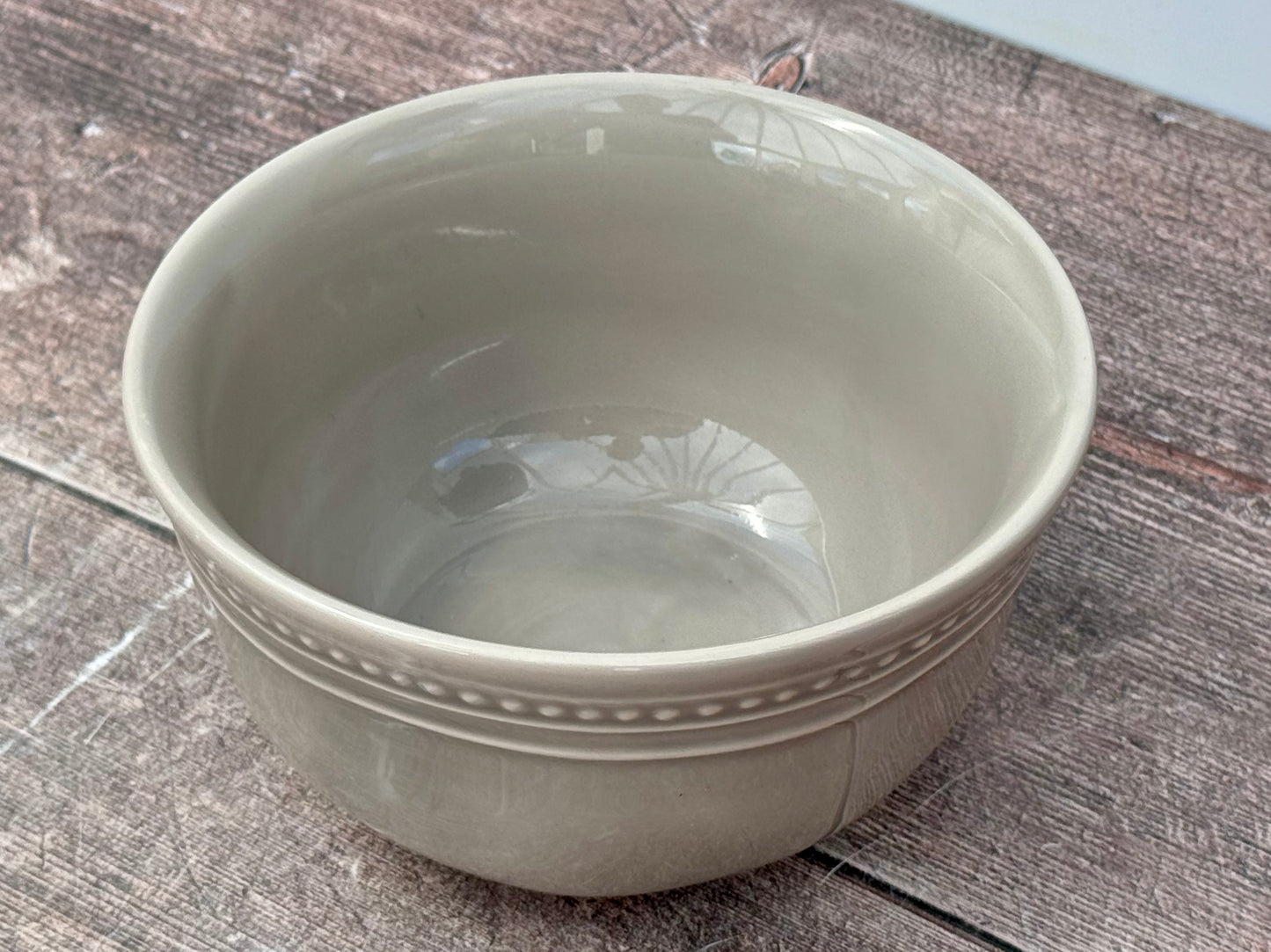 Grey Beaded Design Bowl, 14.5cm