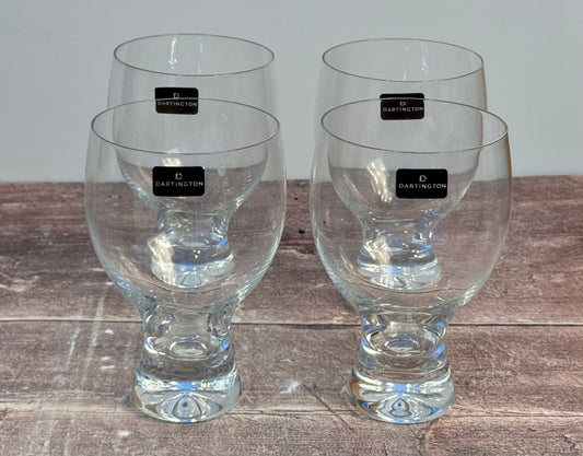 Dartington Set of 4 Crystal Home Bar Gin Goblet Glasses