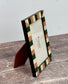 Natalini Green, Brown and Cream Striped Photo Frame 4 x 6