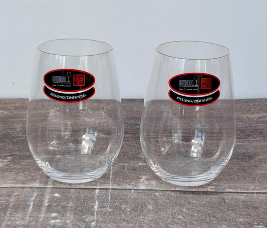 Riedel Sauvignon Blanc / Riesling Crystal Stemless Wine Glasses, Box of 2