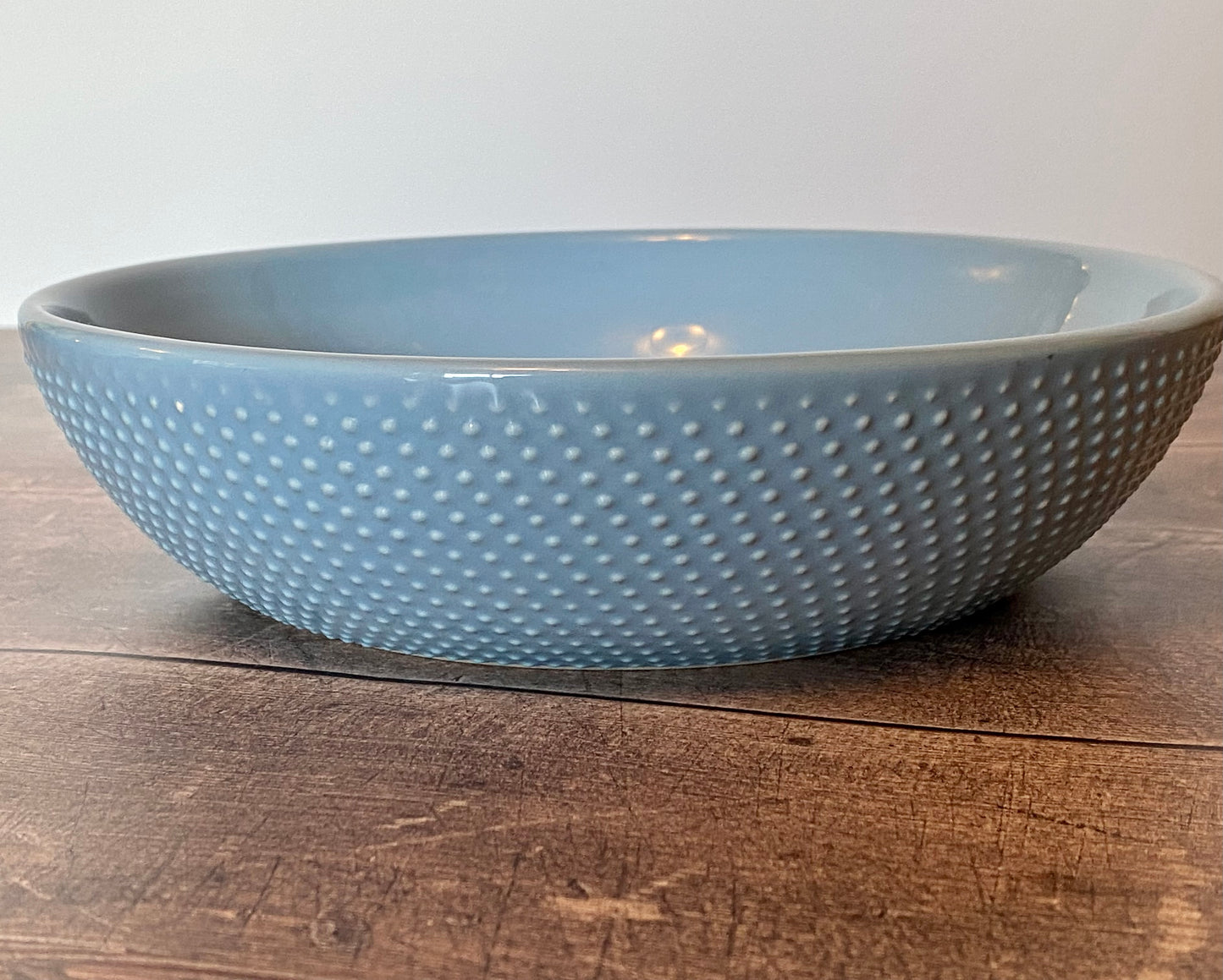 Light Blue Spotted Pasta/Serving Bowl, 22cm