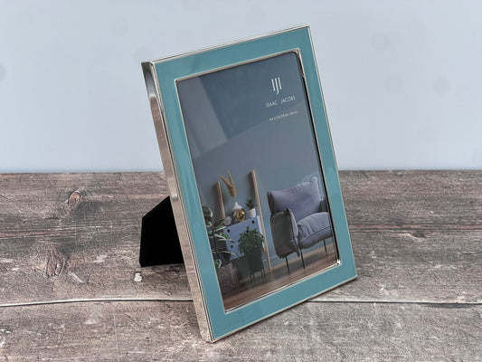 Isaac Jacobs Turquoise Photo Frame, 5’ x 7’