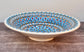 Light Blue Patterned Bowl with Flat Rim, 38cm