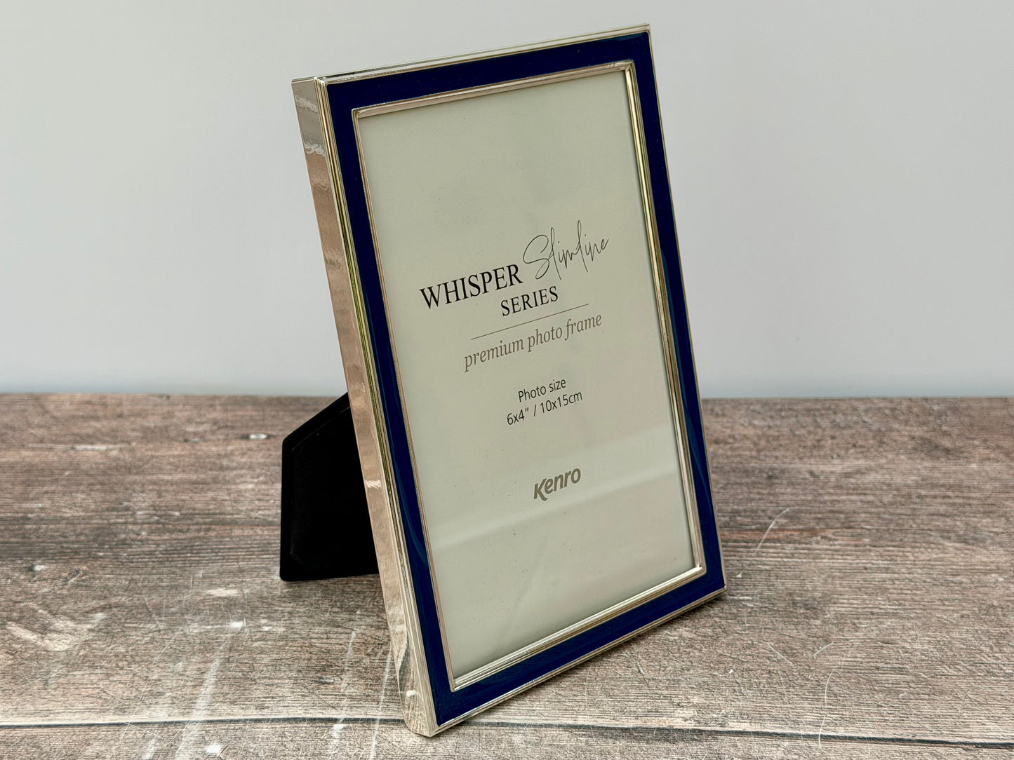 Slimline Blue Border Photo Frame, 4’ x 6’