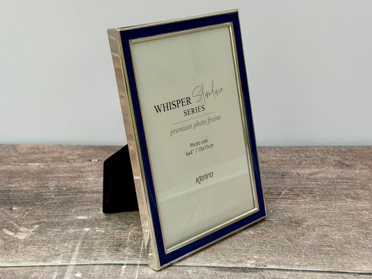 Slimline Blue Border Photo Frame, 4’ x 6’