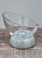 Glass Serving Bowl with Marble Base