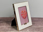 Isaac Jacobs White and Gold Heart Photo Frame, 4’ x 6’