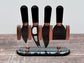 Taylor’s Eye Witness Copper Cheese Knife Set with Stand