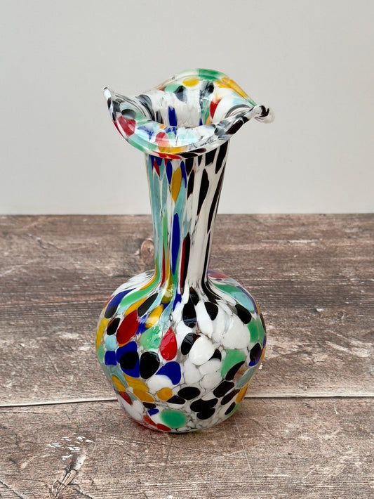 Small Handmade Murano Glass Vase, Design 8