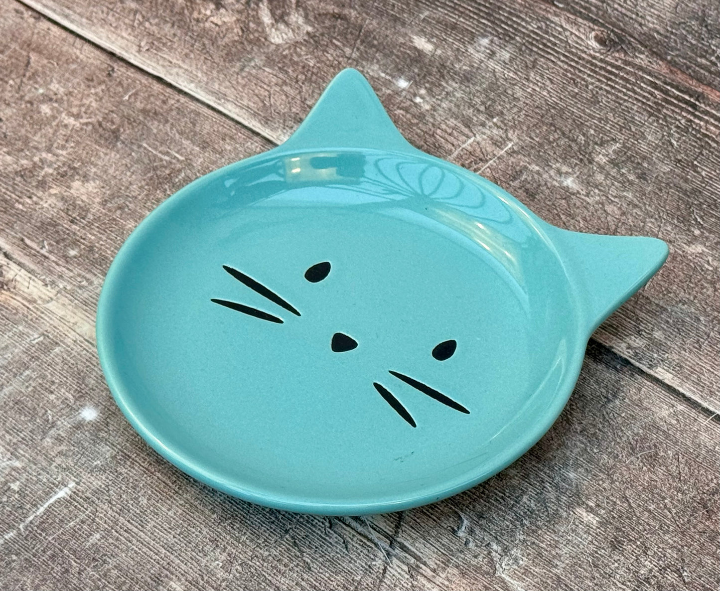 Turquoise Cat Small Dish / Bowl