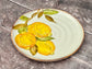 White and Yellow Lemon Patterned Plate