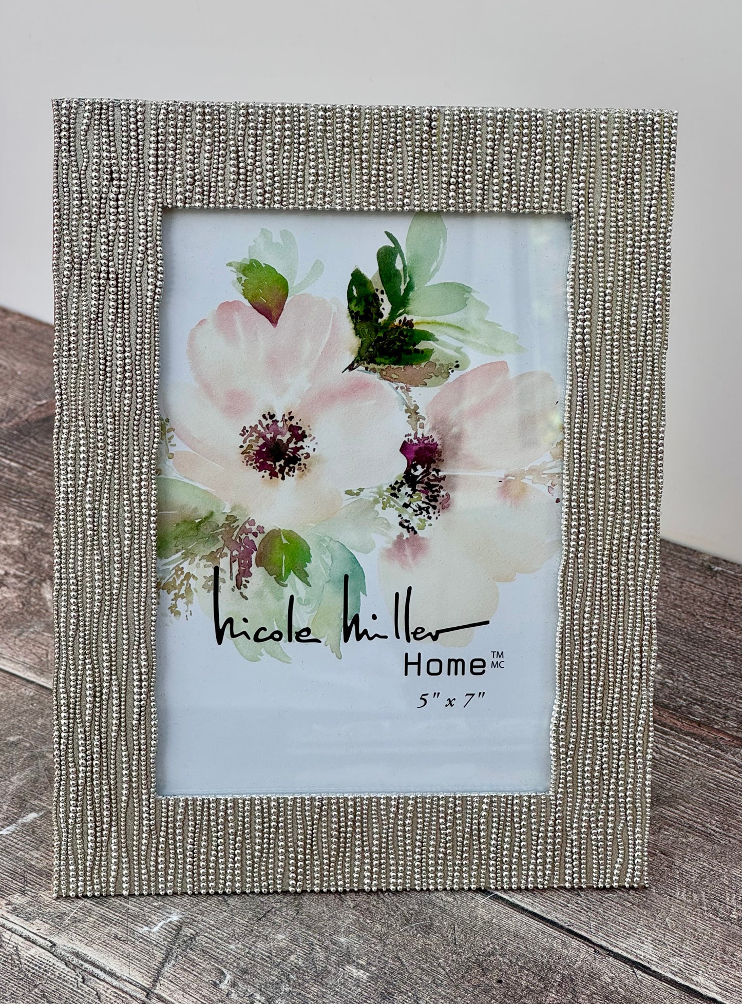 Nicole Miller Silver Tone Photo Frame, 5 x 7