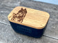 Horse Blue Butter Dish