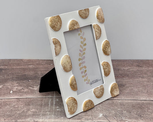 Gold Spot Patterned Photo Frame, 4’ x 6’