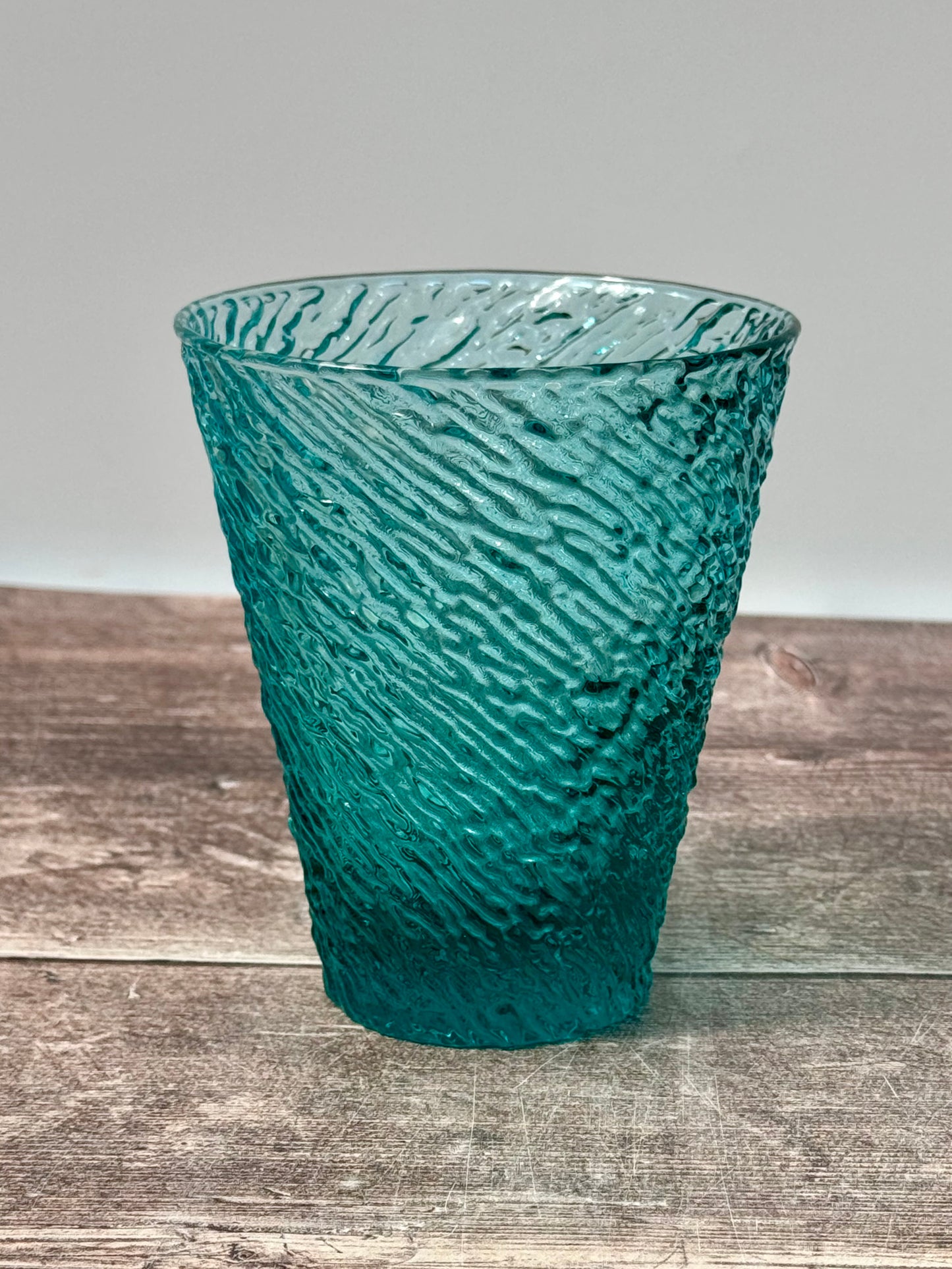 1 Turquoise Textured Glass Tumbler